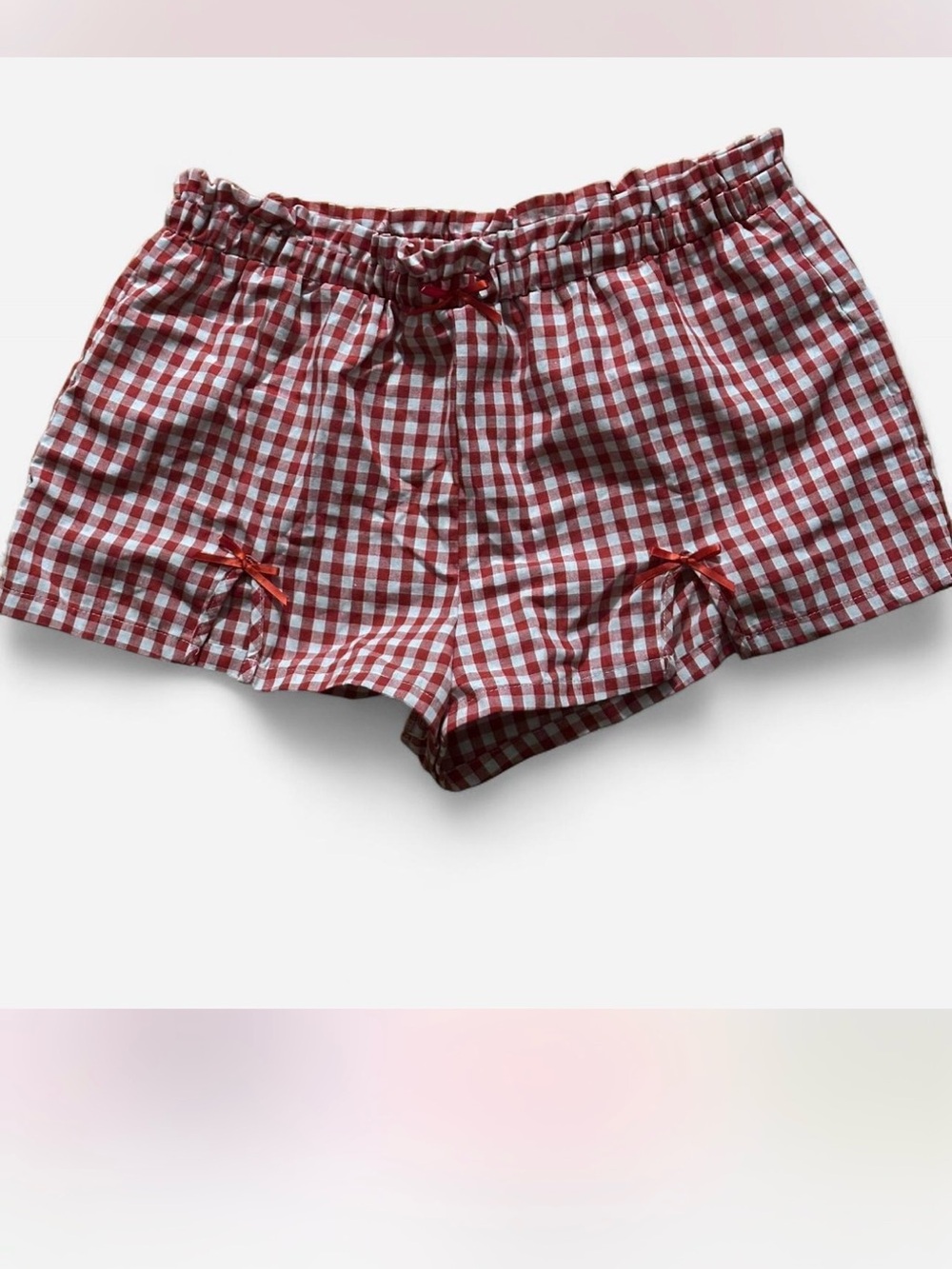 Red Gingham Women’s Lounge Shorts